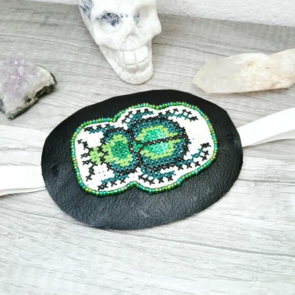 OOAK Beetle Eye Patch, Adjustable Costume Accessory, Statement Vision Ocular Aid - Picture 4 of 8